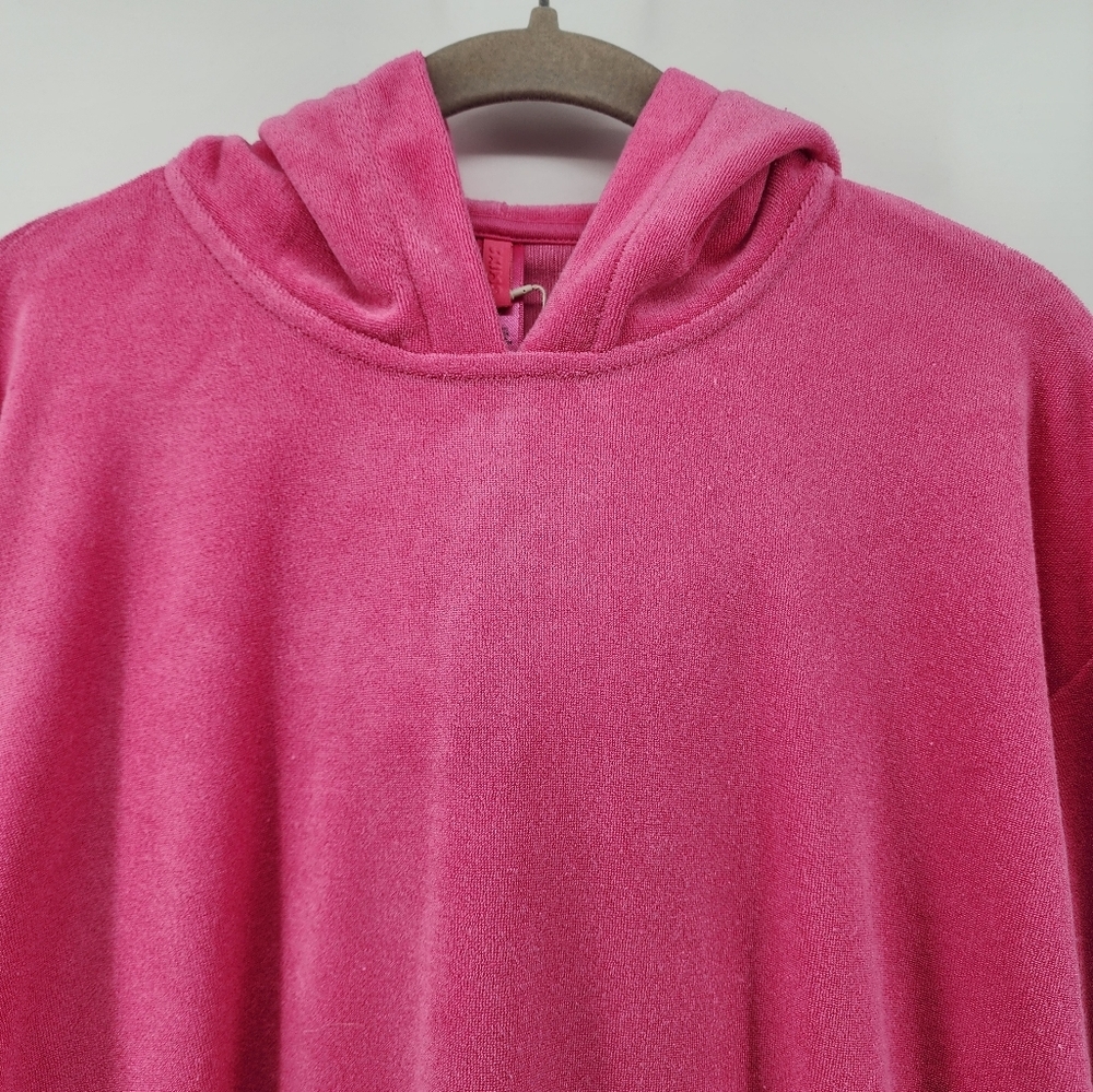 Skims Terry Lounge Pullover Hoodie Watermelon Pink Size Large New - Picture 3 of 9